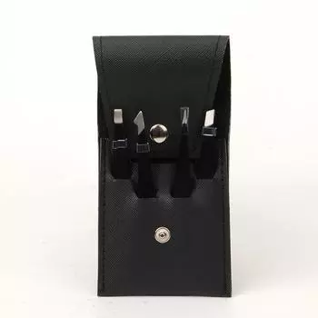 Tweezers Set 4 Piece Professional Stainless Steel Stick False Eyelashes Eyebrow Hair Pluckers Eyebrow Trimming Clip Beauty Tools розовый