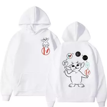 Twenty One Pilots Bands Logo Graphic Hoodie Rock Vintage Hooded Sweatshirts Men Women Fashion Casual Oversize Pullovers Hoodies & Hoodies Unisex S чёрный
