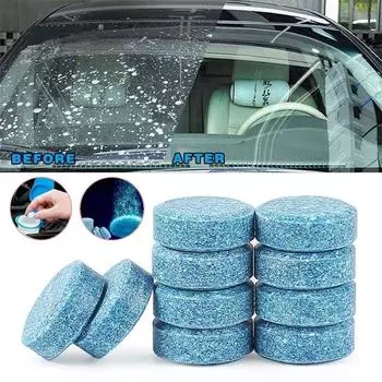 Твердая чистящая концентрированная шипучая таблетка быстро тает эффективная дезактивация стеклоочиститель для автомобиля листы для чистки окон и стекол