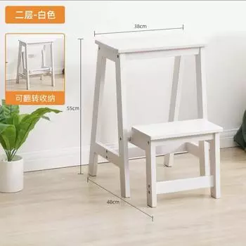 Твердая деревянная двухступенчатая лестница для подъема в помещении двойного назначения креативная лестница-табурет многофункциональный складной табурет для дома утолщение