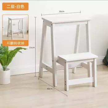 Твердая деревянная двухступенчатая лестница для подъема в помещении двойного назначения креативная лестница-табурет многофункциональный складной табурет для дома утолщение