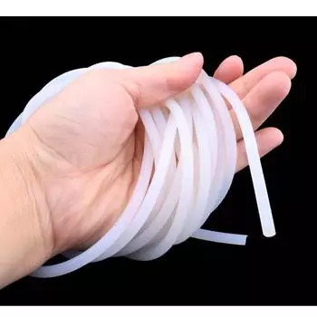 Твердая круглая силиконовая уплотнительная лента, устойчивая к высоким температурам, герметичный цилиндрический стержень из силиконовой резины красного/белого цвета 1mm&1Meter белый