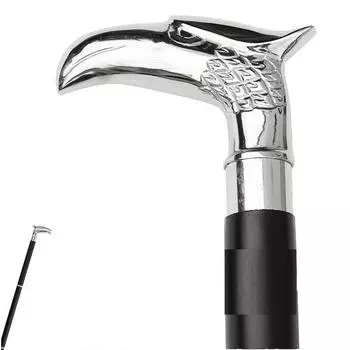 Твердая латунь, серебро, никель, ручка в виде орла, черная трость Виктория, трость