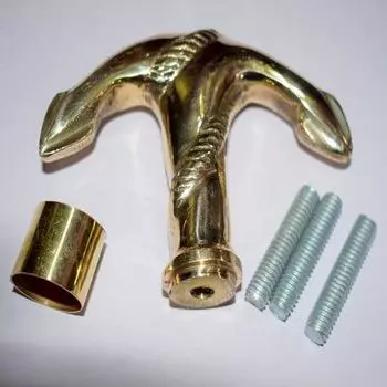 Твердая латунная викторианская ручка анкера в античном стиле винтажная трость для ходьбы