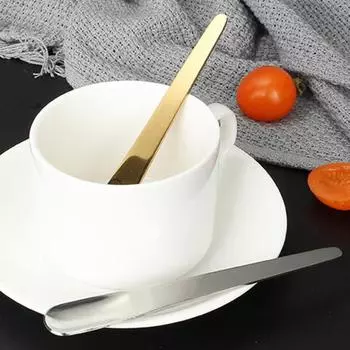 Твердая ложка для мороженого, зеркально полированная посуда, держащаяся золотистый