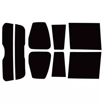 Твердая пленка Land Cruiser Series Car Film Rear Set Smoke Film Vehicle Inspection Black (Нормальный тип) (Ранкуру) (300 FJA300W/VJA300W) Предварительно нарезанный