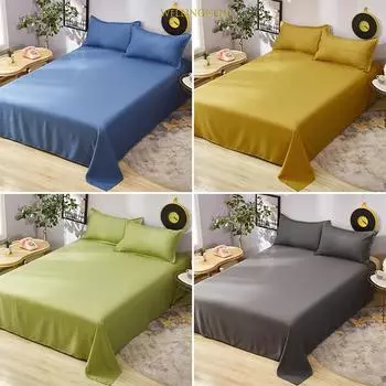 Твердая простыня, стираемая в домашних условиях, плоская простыня для односпальной/двуспальной/двуспальной кровати/кровати размера «king-size» 120x210cm белый