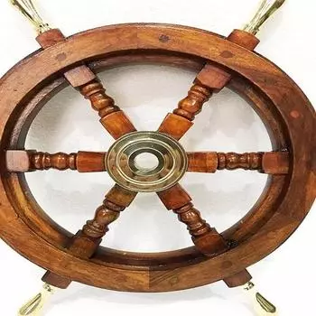 Твердая ручка 18 деревянный штурвал корабля лодка антикварный настенный декор