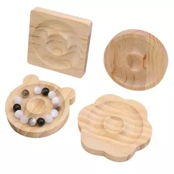 Твердая тарелка для браслета из ювелирных изделий Деревянный поднос для хранения браслетов Аксессуары для домашнего изготовления flower