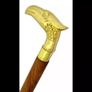 Твердая винтажная дизайнерская деревянная трость с головой орла, антикварный подарок
