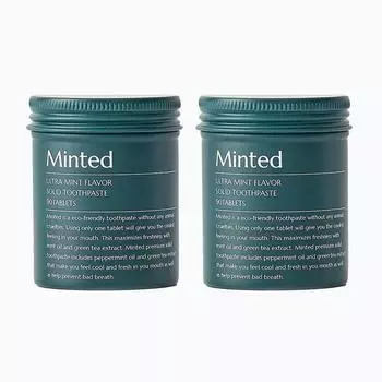 Твердая зубная паста Minted Premium, 90 таблеток (2 единицы) 63г, 2 шт. Корейская зубная паста