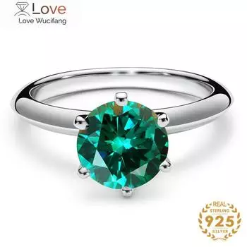 Твердое кольцо из стерлингового серебра 925 пробы с настоящим муассанитом 1 карат 6,5 мм для женщин, свадебные и помолвочные ювелирные изделия, подарки 6