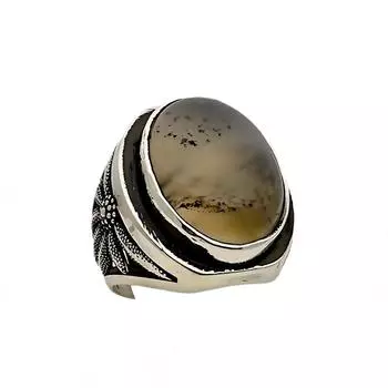 Твердое серебряное кольцо с агатом 240053297G21Y