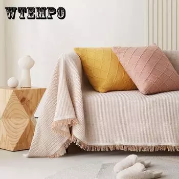 Твердое вафельное полотенце для дивана с защитой от песка, полное покрытие, чехол для диванной подушки, всесезонный пылезащитный чехол 90*150cm