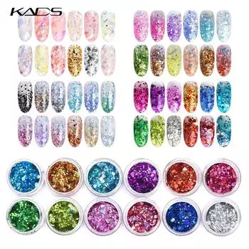 Твердые блёстки для дизайна ногтей