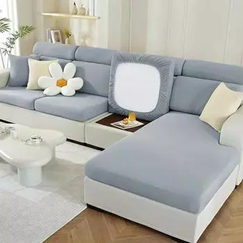 Твердые чехлы для диванов из спандекса, эластичные дышащие чехлы для диванных подушек для гостиной, шезлонг, чехол для дивана, домашние домашние животные Normal Size (S)-1pc