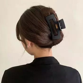 Твердые черные заколки для волос, новые геометрические нескользящие акриловые большие заколки для волос для женщин и девочек, темпераментные заколки для волос, аксессуары для волос A2