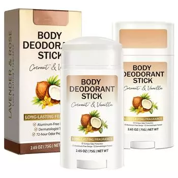 Твердые духи для тела, крем-крем с ароматом кокоса и ванили, стойкий свежий дезодорант, портативные твердые духи 75 г One Size