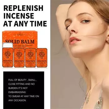 Твердые духи с ароматом мандарина 4 шт. стойкий аромат, портативные смываемые духи One Size