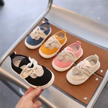 Твердые холщовые туфли без застежек на мягкой подошве для малышей Size 20-25 / 6 pairs розовый