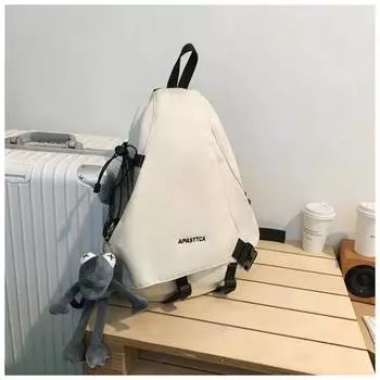 Твердые нейлоновые повседневные сумки через плечо простые универсальные большой емкости популярные сумки унисекс через плечо 2024 мода стиль для пары чёрный