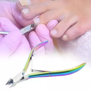 Твердые ножницы для ногтей острые практичные кусачки для ногтей 5 mm разноцветный