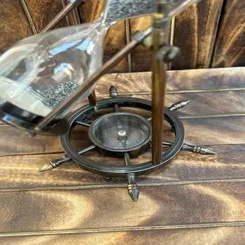 Твердые песочные часы 17,78 см с компасом декоративные песочные часы для подарка на годовщину свадьбы подарок ребенку