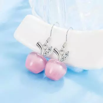 Твердые серьги из стерлингового серебра 925 пробы с розовым кварцем для женщин Aros Mujer Oreja, розовые кварцевые серьги-капли Orecchini с драгоценными камнями, женские серьги розовый