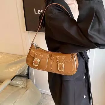 Твердые сумки через плечо для женщин, новые дизайнерские модные роскошные твердые женские сумки из искусственной кожи, корейские сумки под мышкой