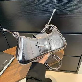 Твердые внутренние отделения для сумок через плечо с украшением на поясе, высококачественные женские сумки из искусственной кожи с карманом на молнии и плавником