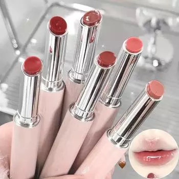 Твердый блеск для губ, 6 цветов, дополнительный водный свет для губ, глазурь для губ, зеркальная помада, желе, увлажняющая ежедневная косметика для макияжа губ 06