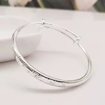 Твердый браслет Xiangyun, регулируемый гладкий скользящий браслет в женском стиле, прямая трансляция с браслетом в том же этническом стиле Adjustable size