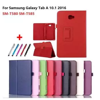 Твердый чехол для планшета Fundas для Samsung Galaxy Tab A6 10,1 2016, откидная подставка для планшета, чехол для Samsung SM-T580 SM-T585 T580 Pen SM-T580 SM-T585 белый