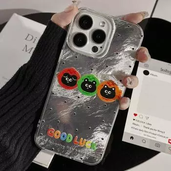 Твердый чехол Zhitai Cute Glacier Pattern для моделей iPhone: 11, 12 Про, 13, 14, 15, 16 Про Макс iPhone 14 Pro