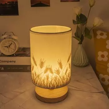Твердый деревянный USB-штекер круглый ретро креативный светодиодный настольный светильник для спальни отеля прикроватная лампа Warm White белый