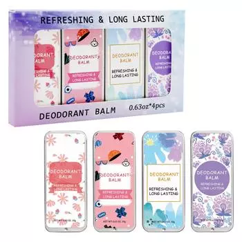 Твердый крем для тела для женщин Элегантный крем для тела освежающий и нежирный портативный карманный крем для тела 4 шт 18 г