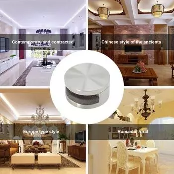 Твердый круглый стеклянный зажим с фиксированным зеркальным настенным кронштейном, пряжкой, аксессуарами из железного листа Without Handle