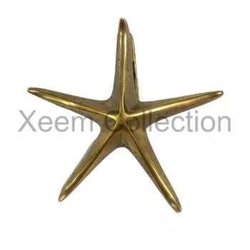 Твердый латунный дверной молоток в виде звезды и рыбы/дверной молоток в морском пляжном стиле/дверные аксессуары для дома и офиса подарок