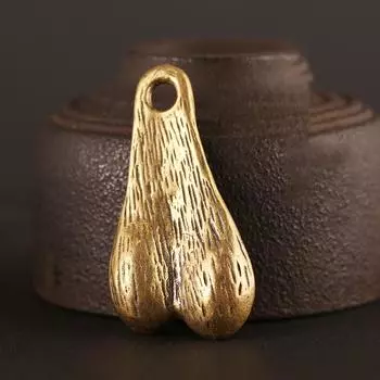 Твердый латунный мужской подвесной брелок для яичек, автомобильный брелок, аксессуары «сделай сам»