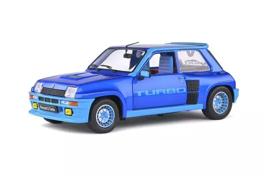 Твердый мини-автомобиль Renault Cinq Turbo RENAULT R5 Turbo 1981 1/18 (Синий металлик) [Элемент]