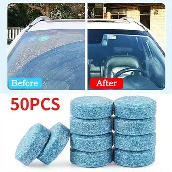Твердый очиститель лобового стекла автомобиля, стеклоочиститель, шипучие таблетки, стеклоочиститель для унитаза, спрей-очиститель, автомобильные аксессуары 5PCS
