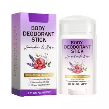 Твердый парфюмерный крем для тела (аромат лаванды и розы) Твердые духи Стойкий свежий дезодорированный портативный твердый парфюм 75 г One Size