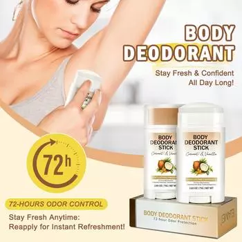 Твердый парфюмерный крем для тела (Вкус кокоса и ванили) Твердые духи Стойкий свежий дезодорированный портативный твердый парфюм 75 г One Size