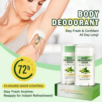 Твердый парфюмерный крем для тела (Вкус огурца и мяты) Твердые духи Стойкий свежий дезодорированный портативный твердый парфюм 75 г One Size