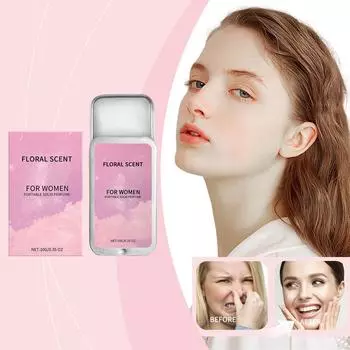 Твердый парфюмированный бальзам, твердый бальзам, аттрактант, портативный компактный бальзам для пополнения в любое время, идеальный подарок для женщин и мужчин, 10 г розовый