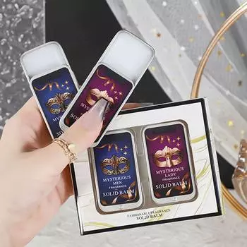 Твердый парфюмированный бальзам, твердый бальзам, аттрактант, портативный компактный бальзам для пополнения в любое время, идеальный подарок для женщин и мужчин, 2 шт. белый