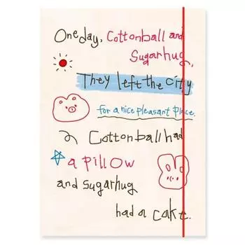 Твердый переплет Monolike Unmatched Friends A5, 6 отверстий, 04 каракуля..., 1 шт.