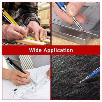 Твердый плотницкий карандаш со сменным стержнем и встроенной точилкой для инструмента для глубокого черчения