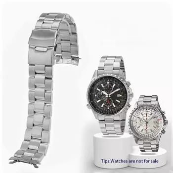 Твердый прецизионный стальной ремешок для часов Casio EF527D-1AV, мужской ремешок для часов из нержавеющей стали, цепочка для часов 22 мм, аксессуары для часов, серебро