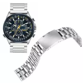 Твердый ремешок для часов из нержавеющей стали для Citizen Promaster Nighthawk BJ7007-02L